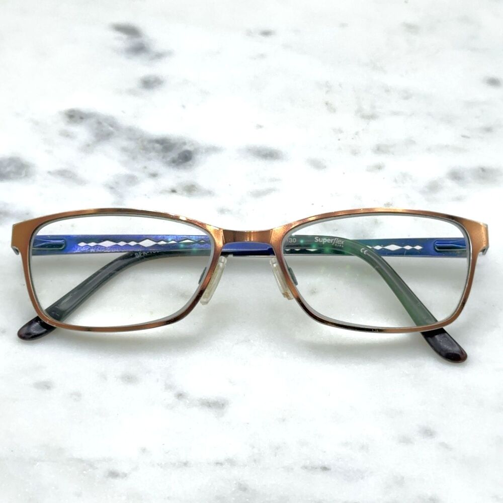 SuperFlex KIDS SFK-166 Brown (Copper) Blueberry Eyeglasses Frames 49-16-130